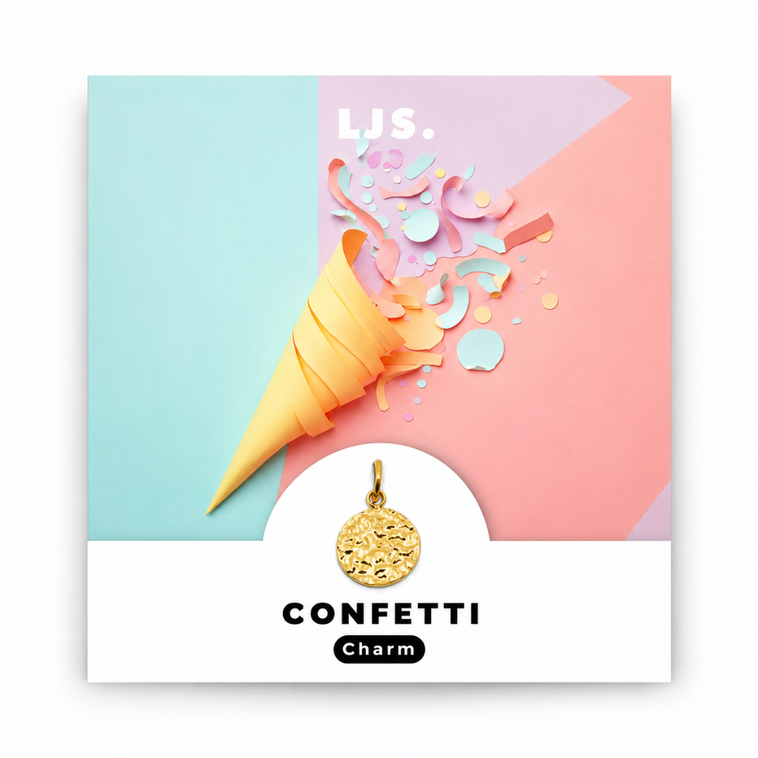 Charm-Anhänger Confetti | gold