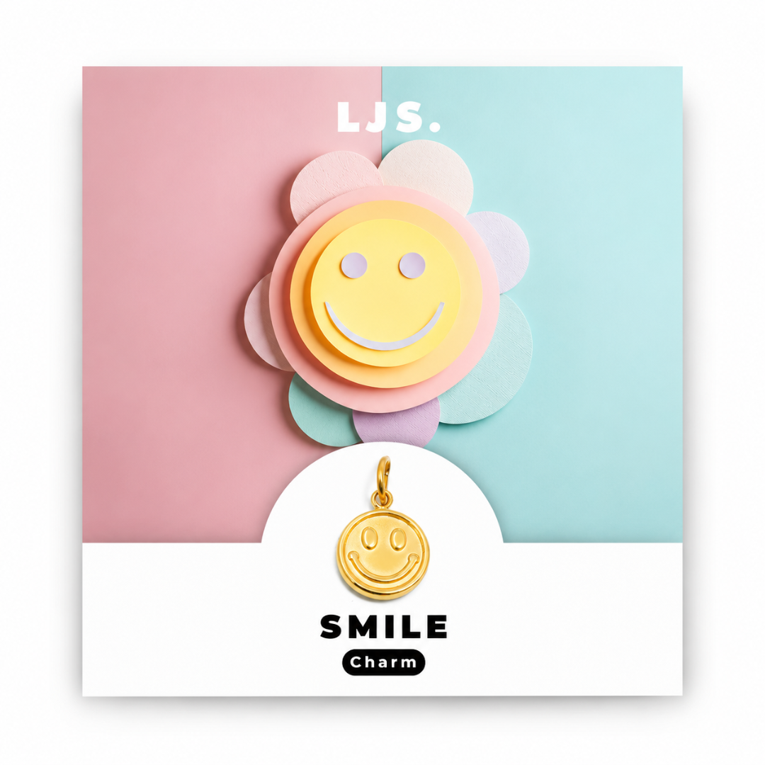 Charm-Anhänger Smile | gold