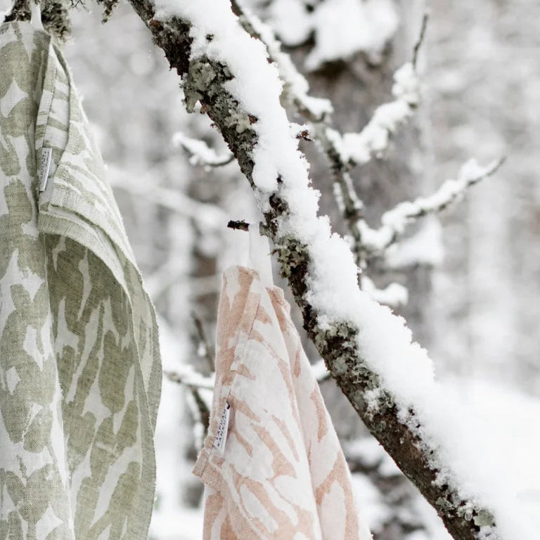 Tea towel Jakala | white-olive