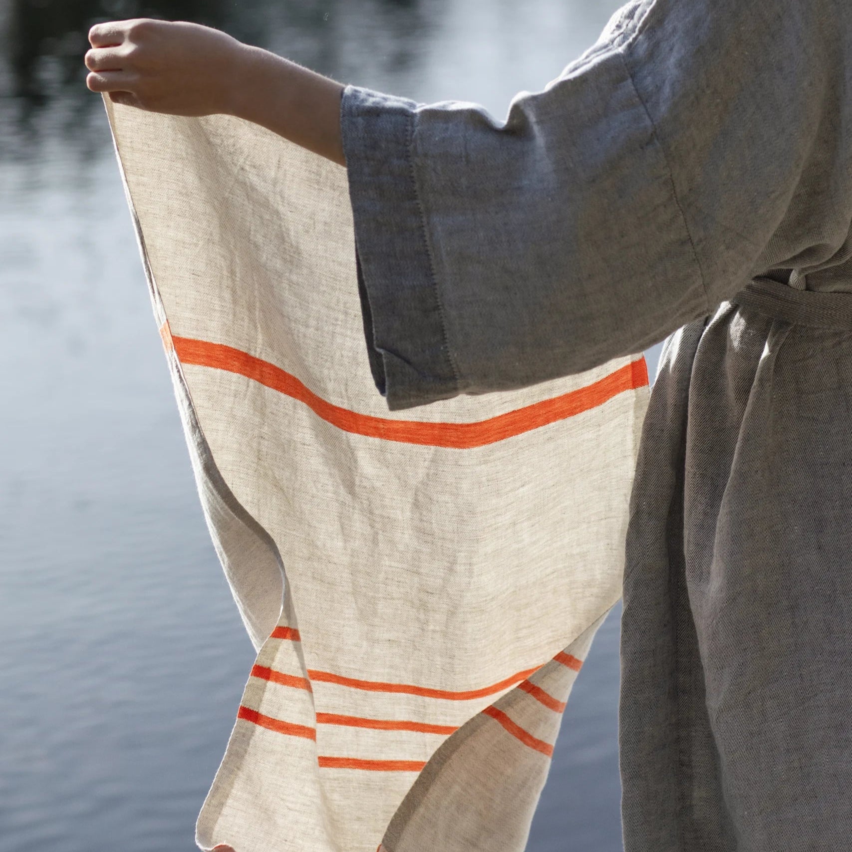 Dish towel Usva | linen-orange