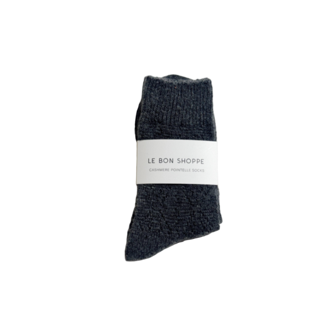 weiche Wintersocken mit pointelle Muster