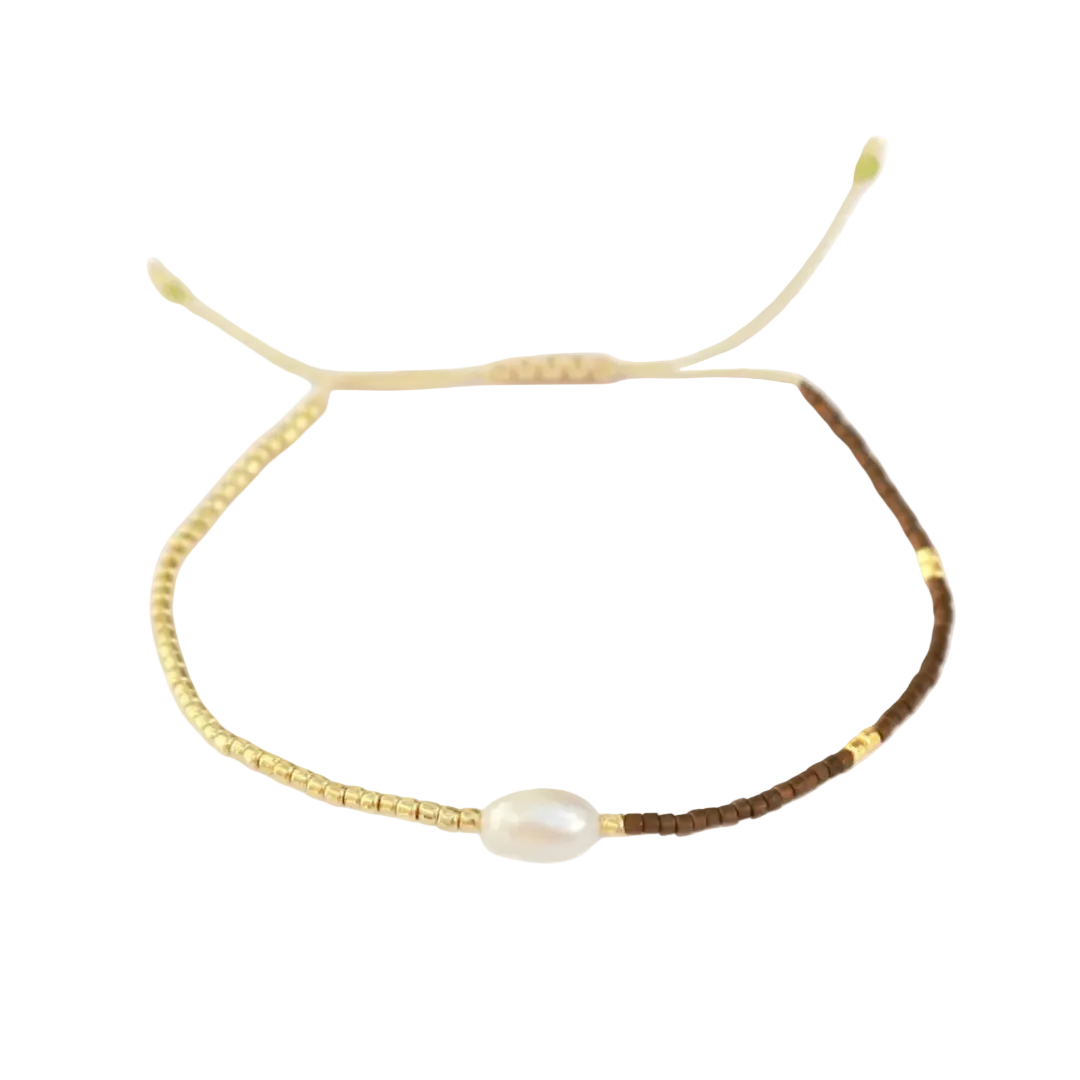 Armband Miyuki-Perlen | braun