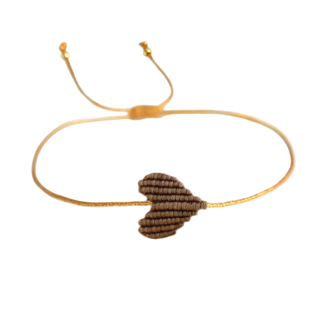 Bracelet taupe heart