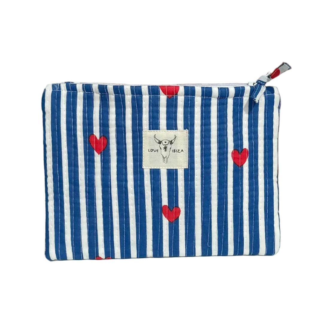Kosmetiktasche Herz | blau