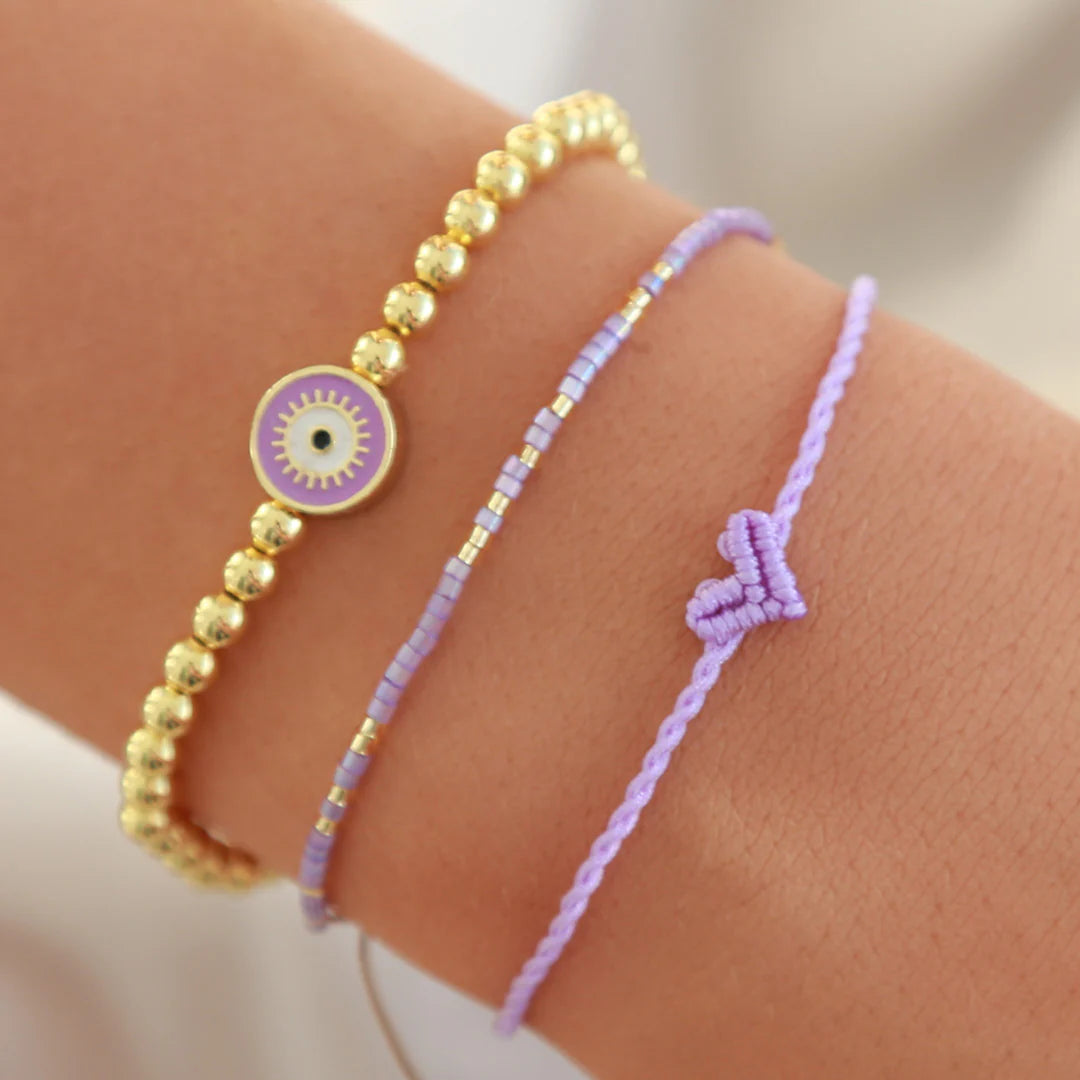 Bracelet Cœur mini | Lilas