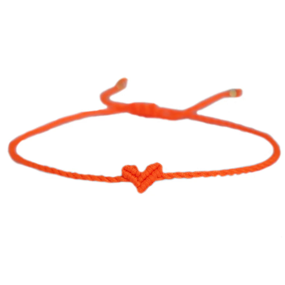 Bracelet cœur mini | orange néon