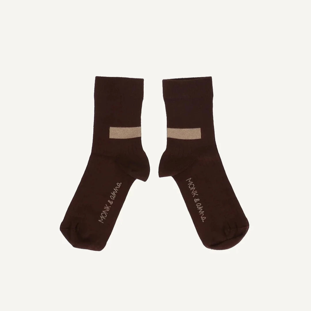 Chaussettes motif | bois foncé