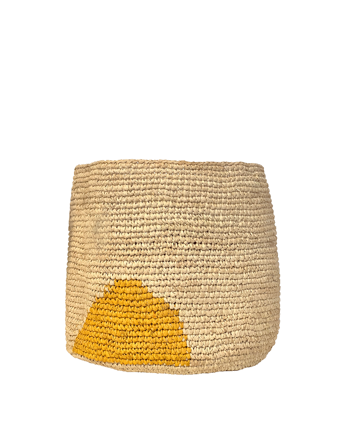 Korb geflochten M | yellow triangle