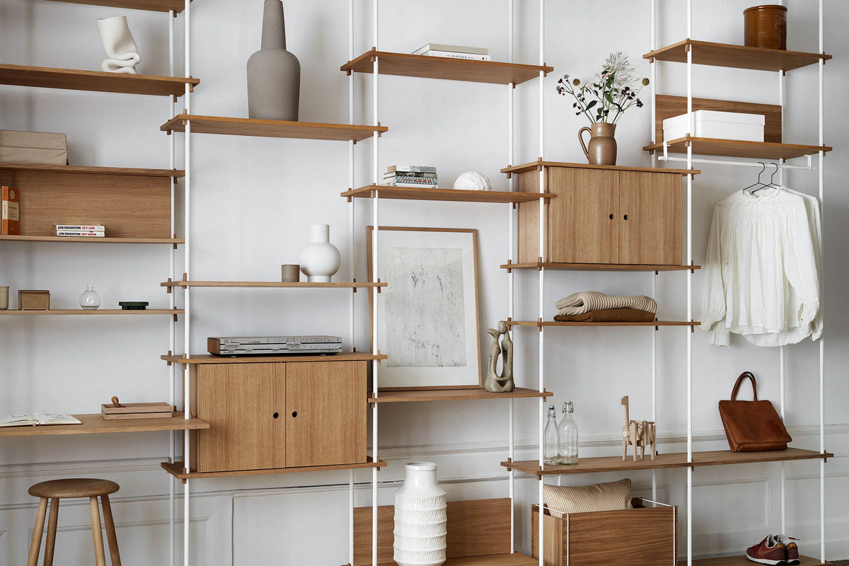 Shelfing System Eiche | mit Schrankelement