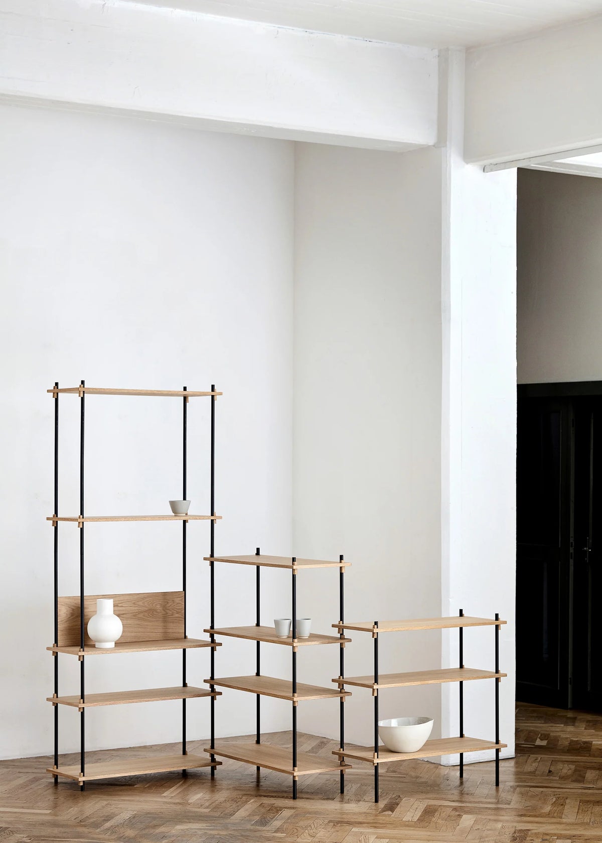 Shelfing System Eiche | mit Schrankelement