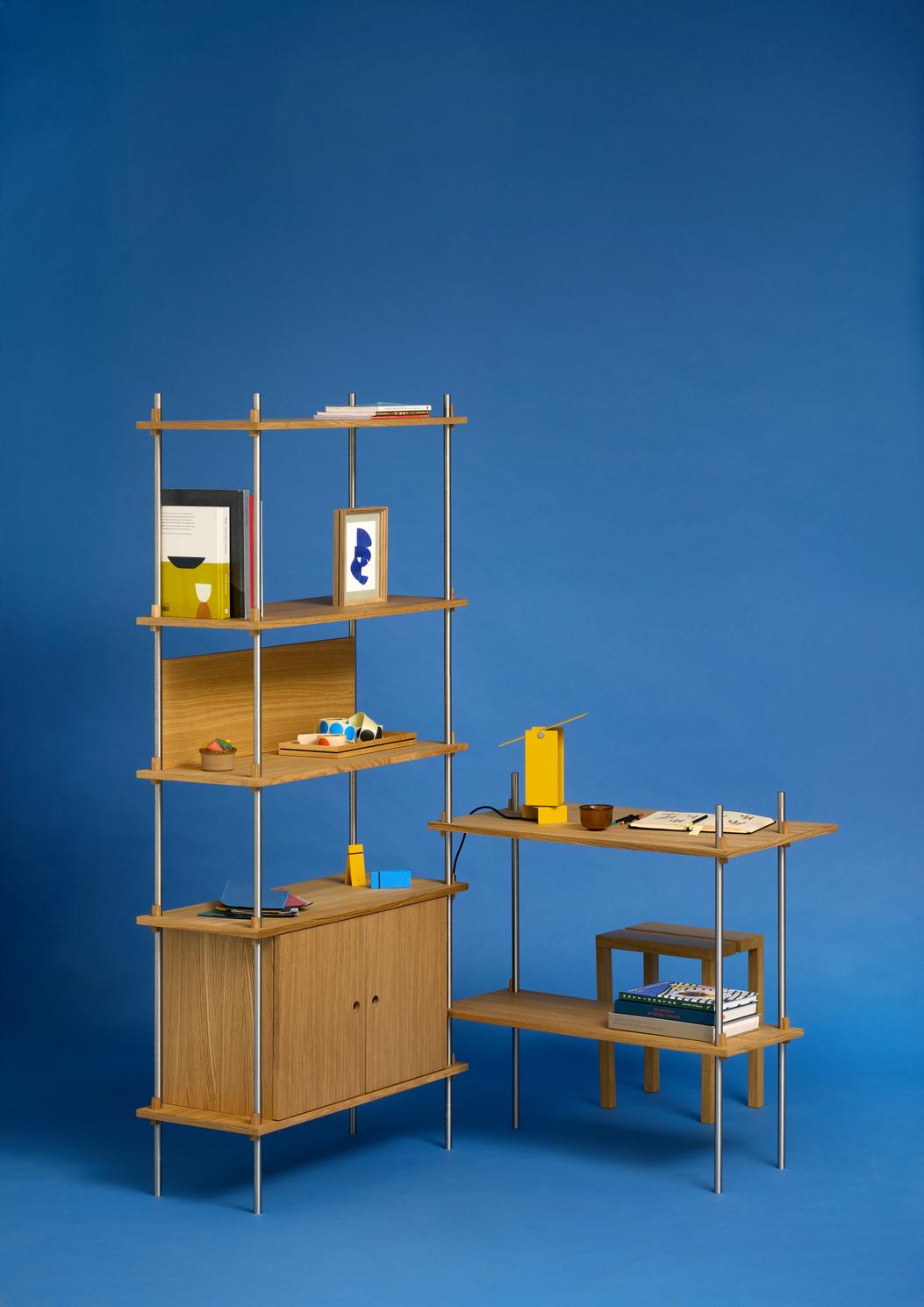 Shelfing System Eiche | mit Schrankelement