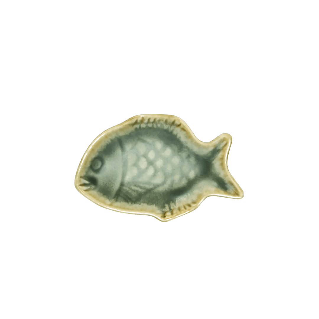 Fish-shaped spoon rest | green