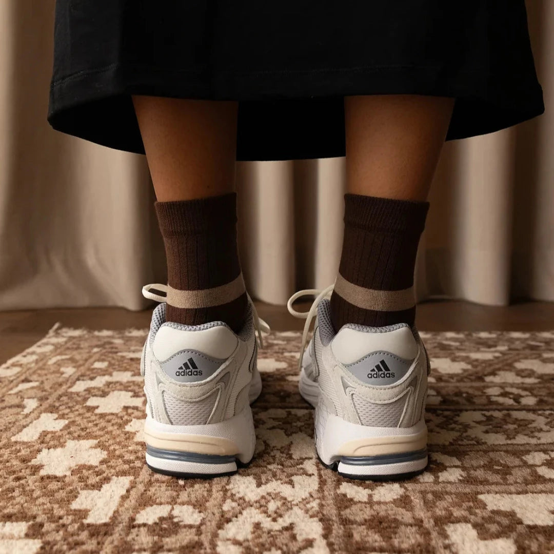 Chaussettes motif | bois foncé