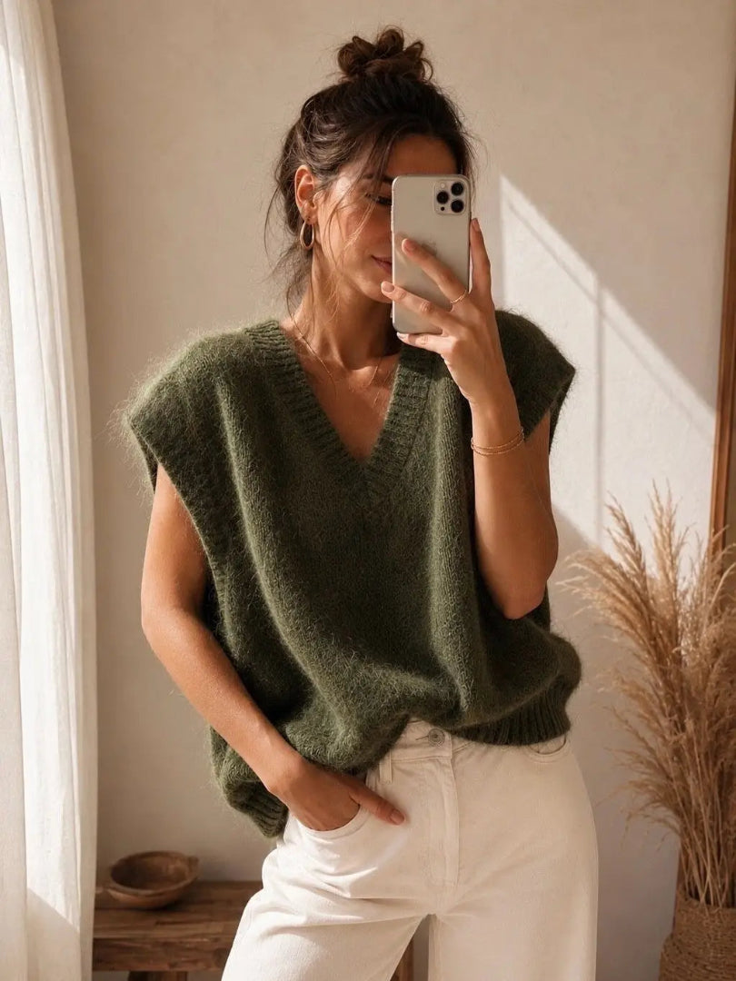 Débardeur en mohair | taupe