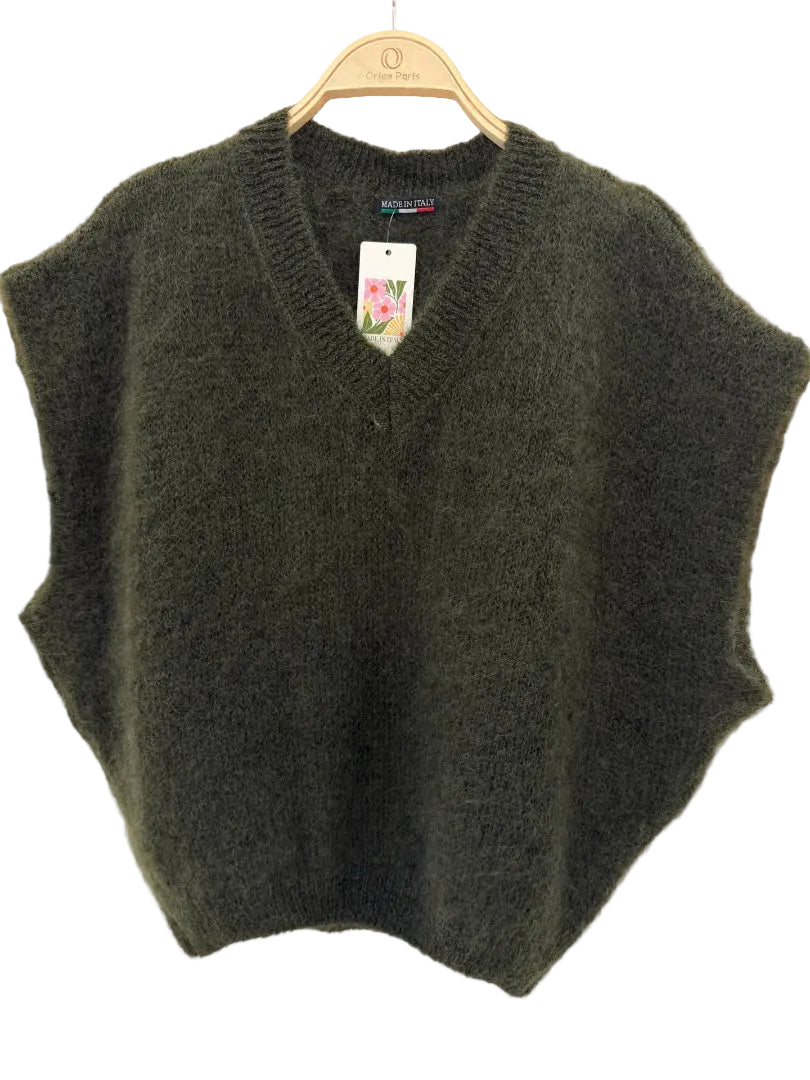 Débardeur en mohair | taupe