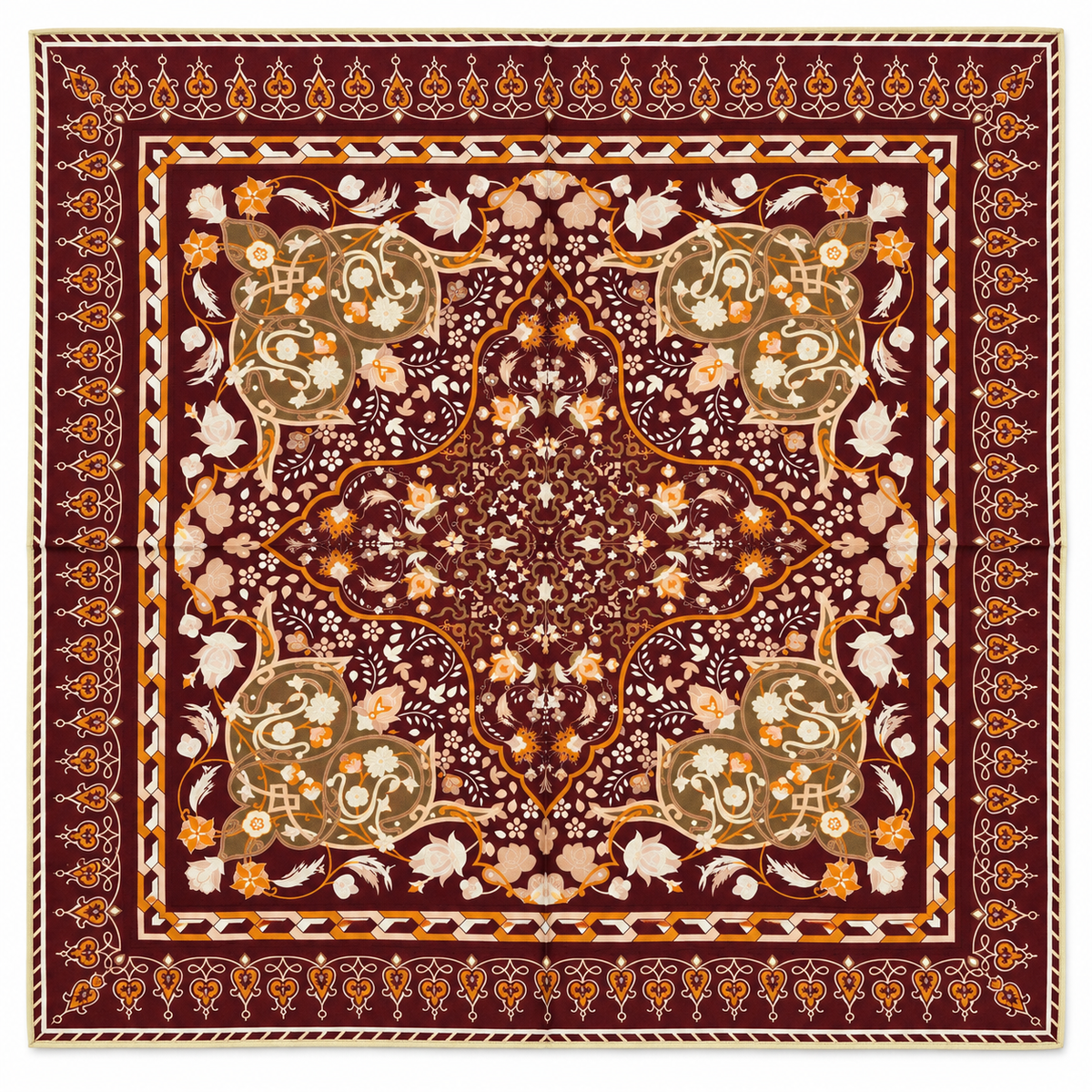 Halstuch Wolle & Seide | Floral Wendemotiv