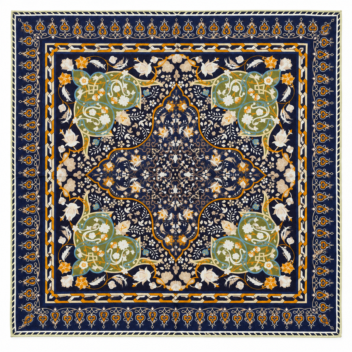 Halstuch Wolle & Seide | Floral Wendemotiv