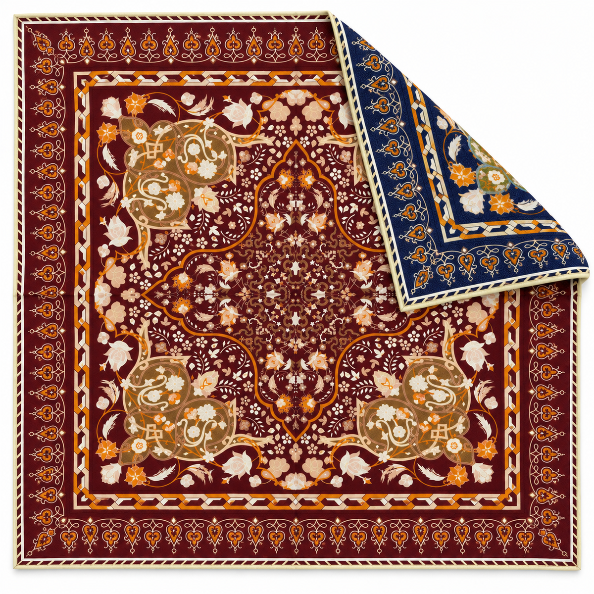 Halstuch Wolle & Seide | Floral Wendemotiv