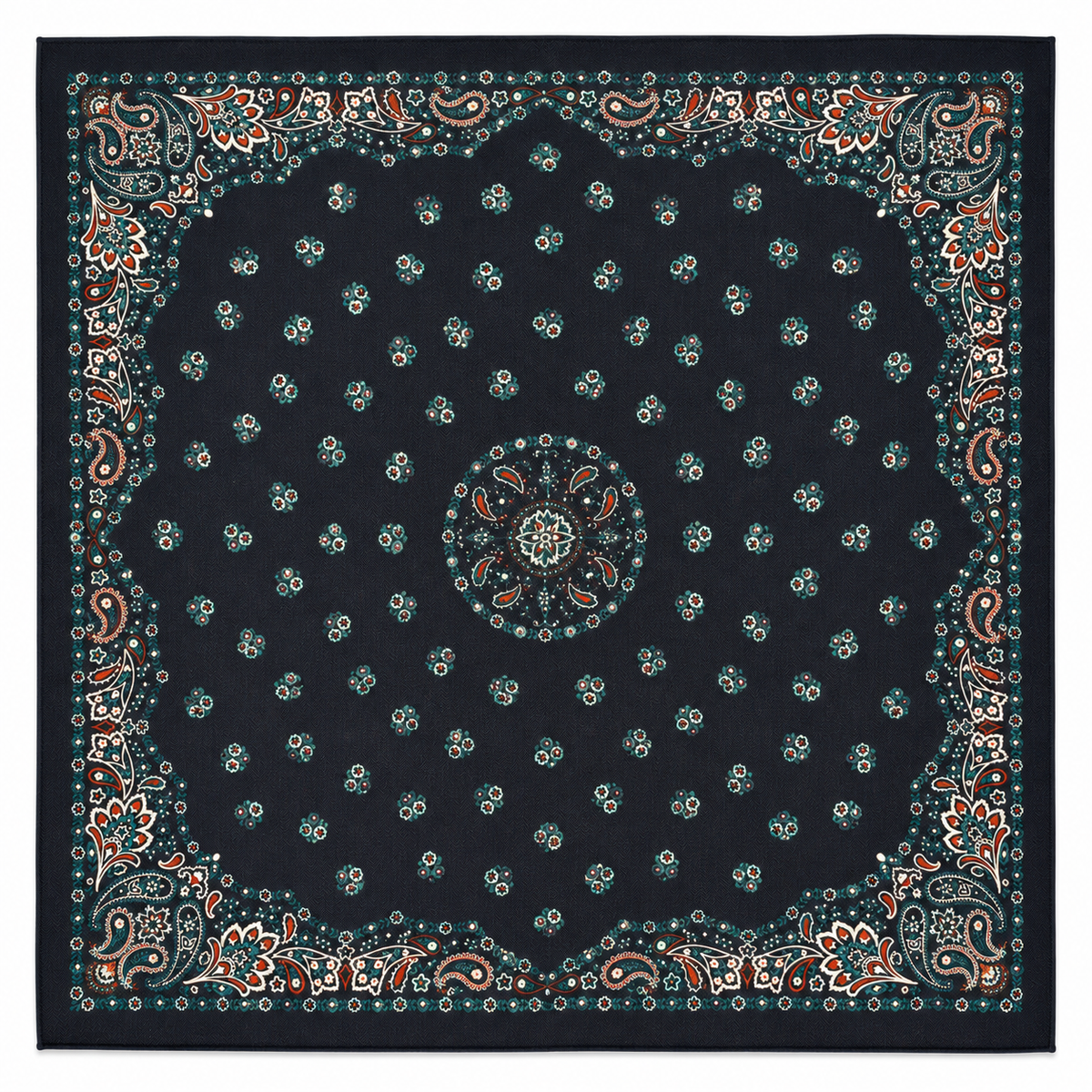 Halstuch Wolle & Seide | Bandana blau