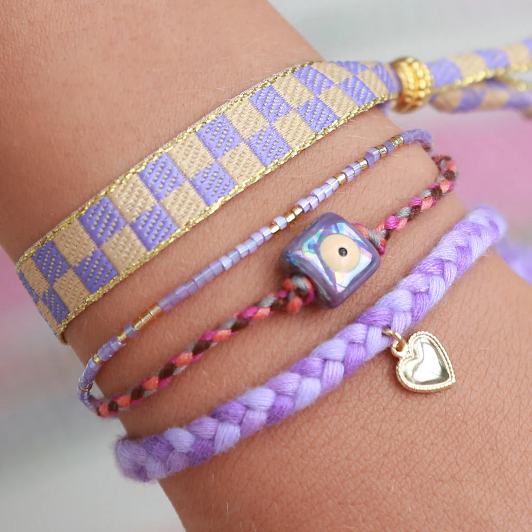 Bracelet tissé Pop Art | violet