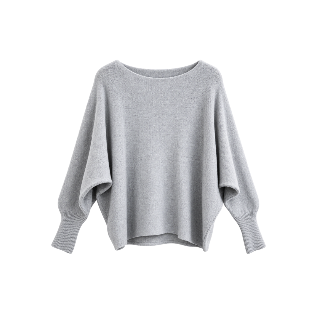 Pullover mit Fledermausärmeln | light grey