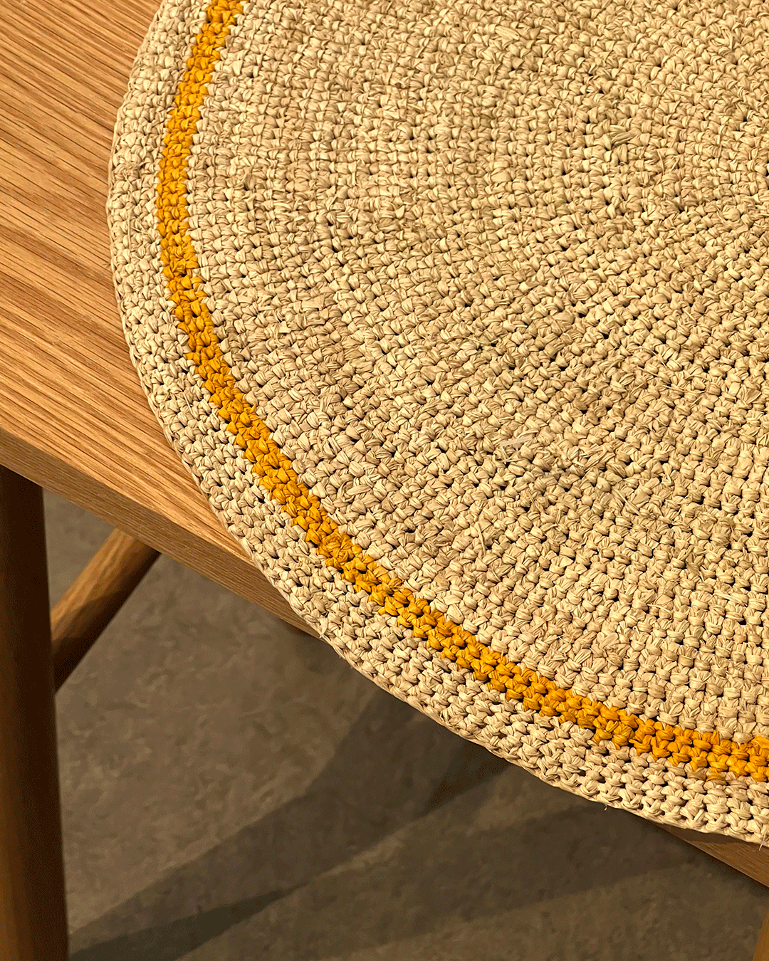 Tischset rund | yellow ring
