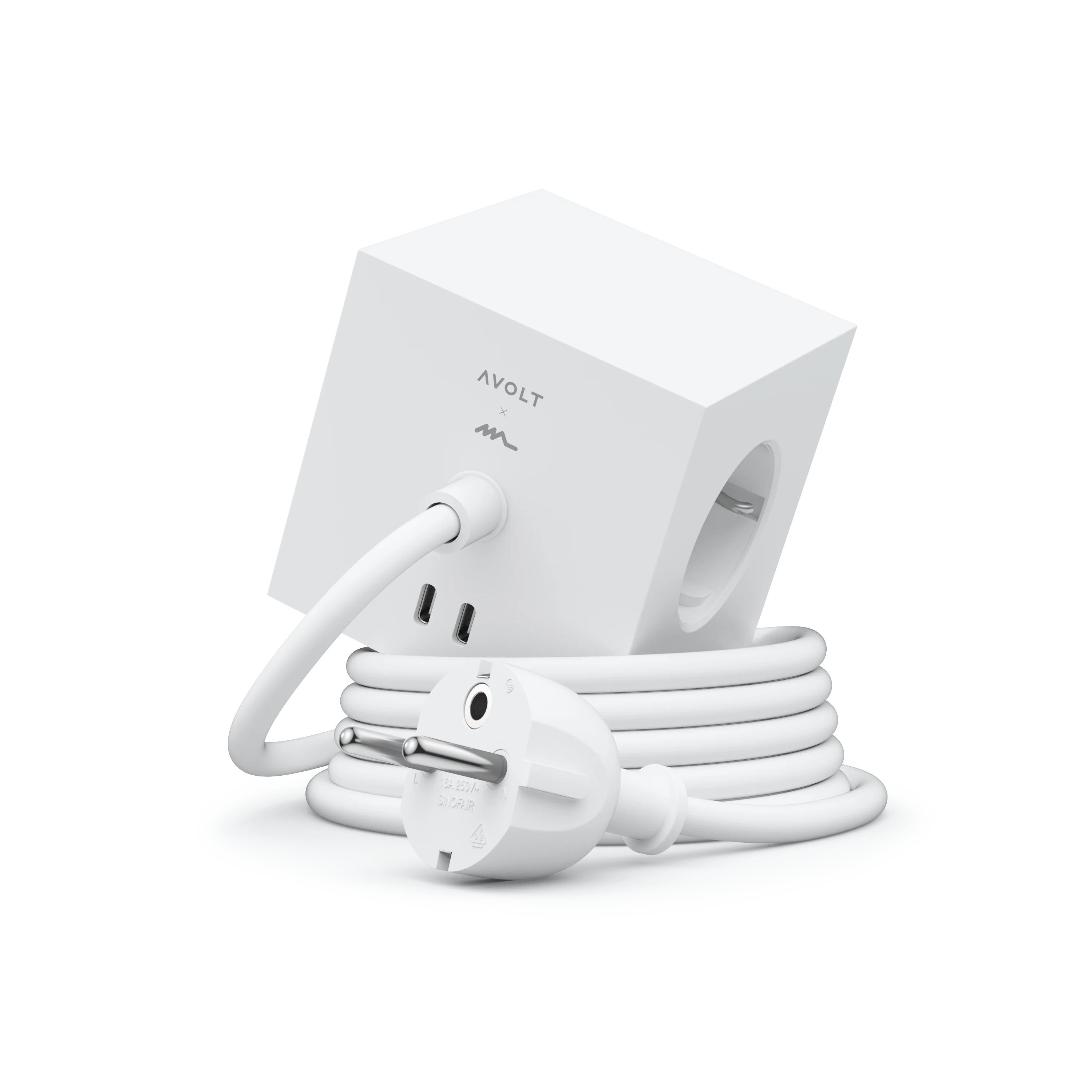 Bloc multiprise SQUARE | blanc opale