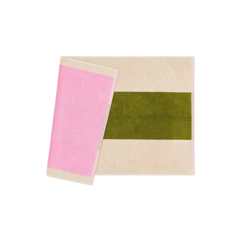 Bath Mat 50x80cm | pink, olive