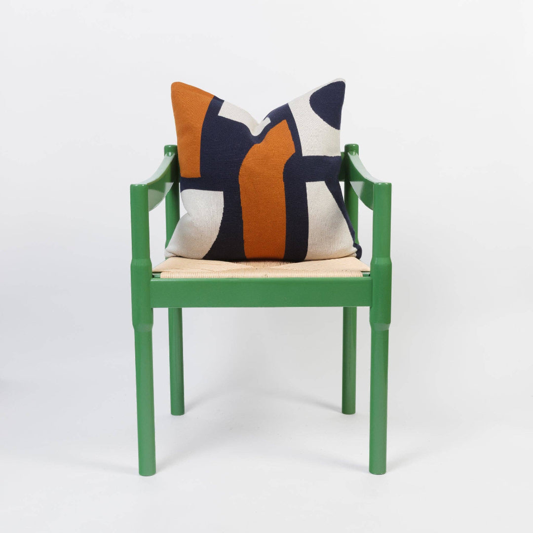 Housse de coussin décoratif/de canapé en tricot de coton : Moutarde brute