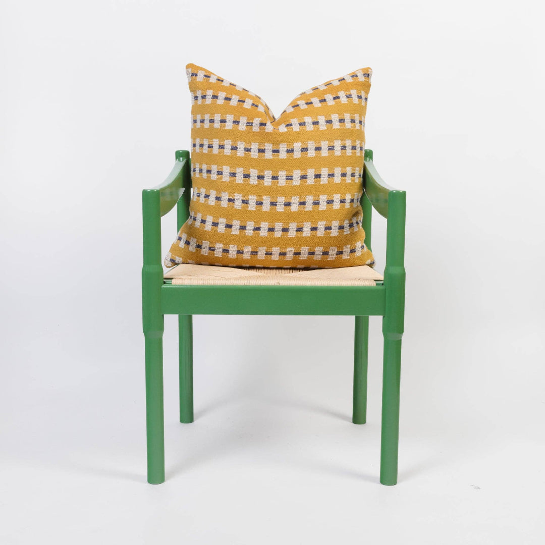 Housse de coussin décorative en coton tissé : Hila Citrus