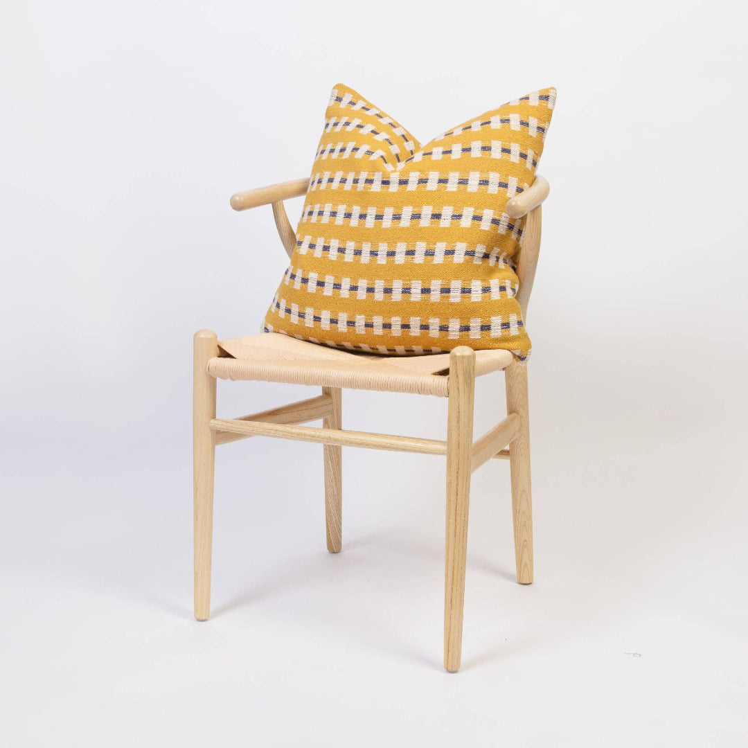 Housse de coussin décorative en coton tissé : Hila Citrus
