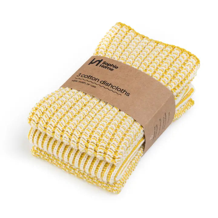 3-pack ribbed dishcloth | citrus
