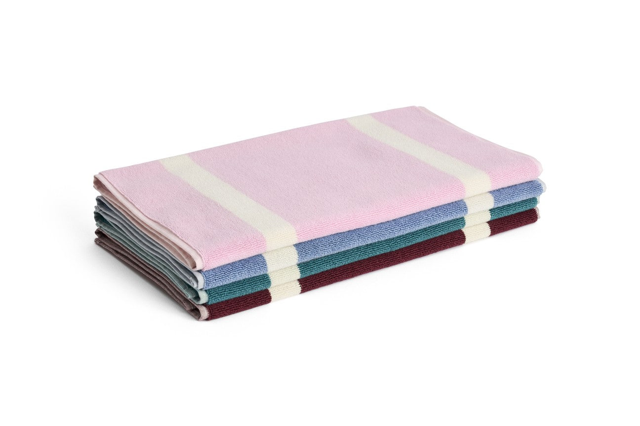 Badematte Stripe | cool pink