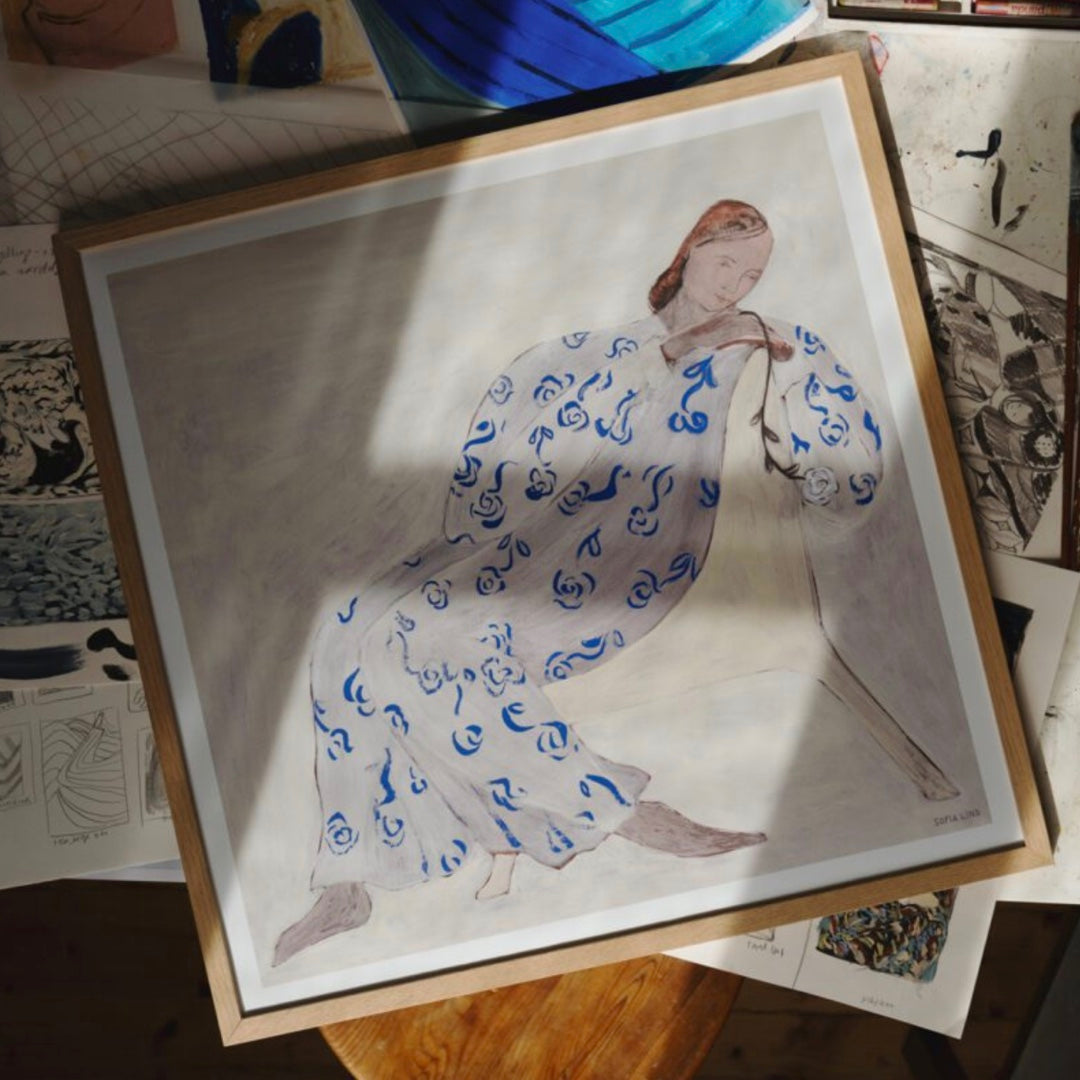 Affiche encadrée Rose - Sofia Lind | 50x50cm
