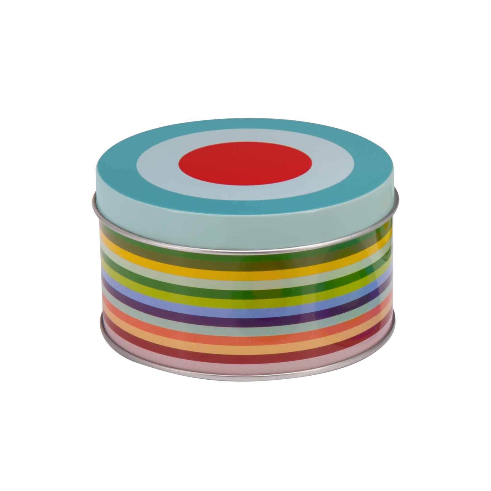 Untersetzer in Dose, bunte Wohnaccessoires