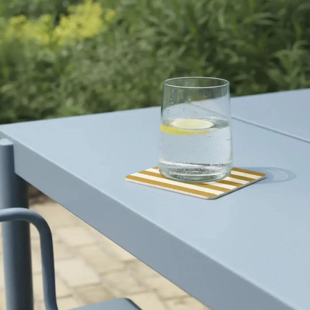 Coaster striped | mustard