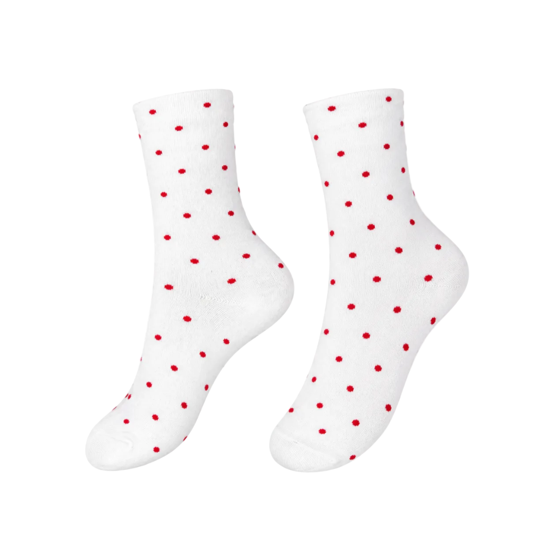 Socquettes | Cacao & pois bleus