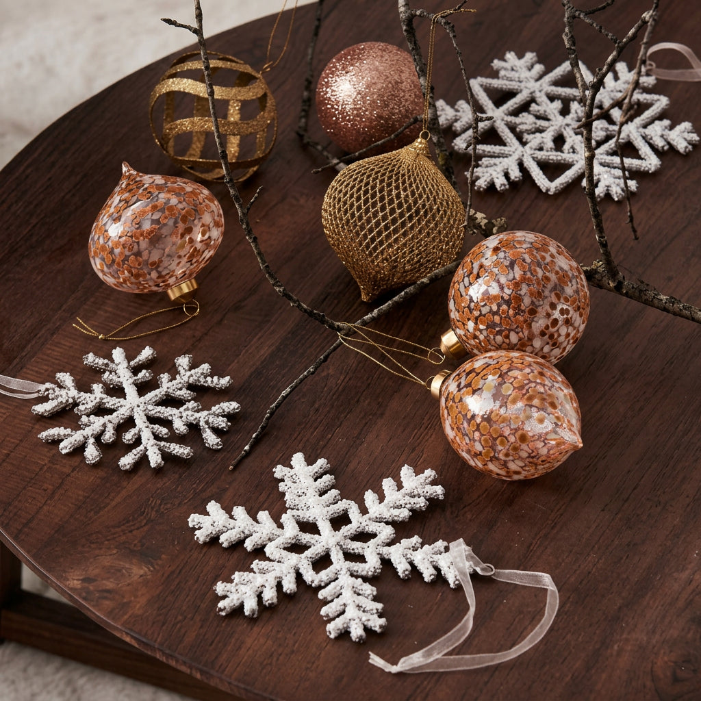 3er Set Schneeflocken | silber