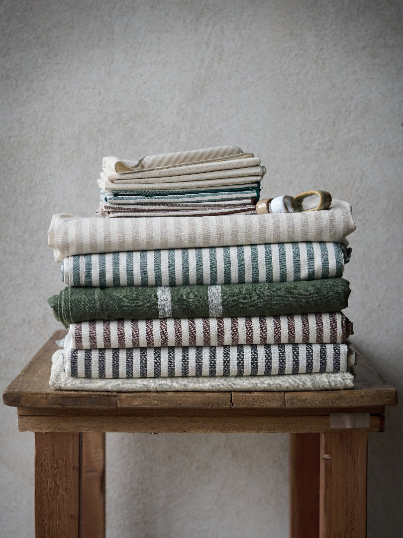 Serviettes en tissu à carreaux | marron