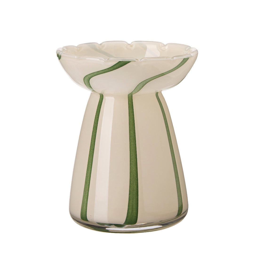 Hyacinthenvase Enya | beige, grün