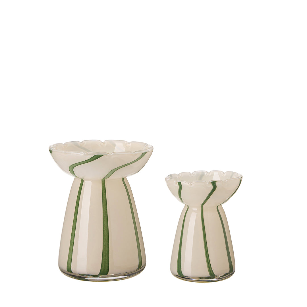 Hyacinthenvase Enya | beige, grün