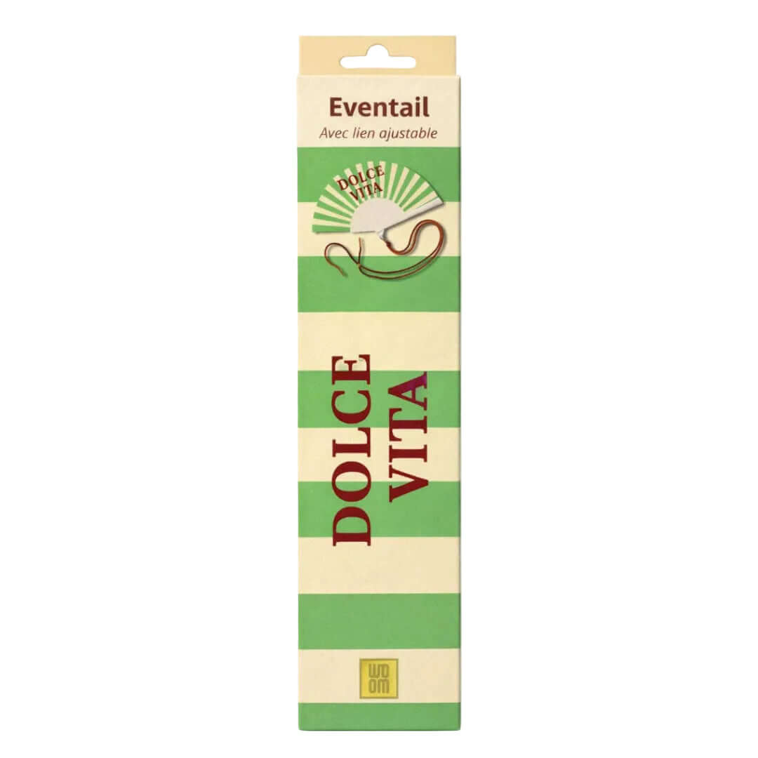 Stylische Fächer für den Sommer in Geschenkbox von Dolce Vita, ideal für heiße Tage.