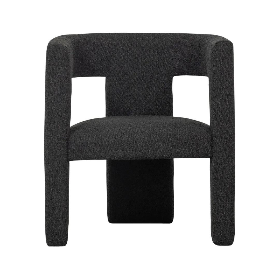 Bouclé Sessel Tiwa | dunkelgrau
