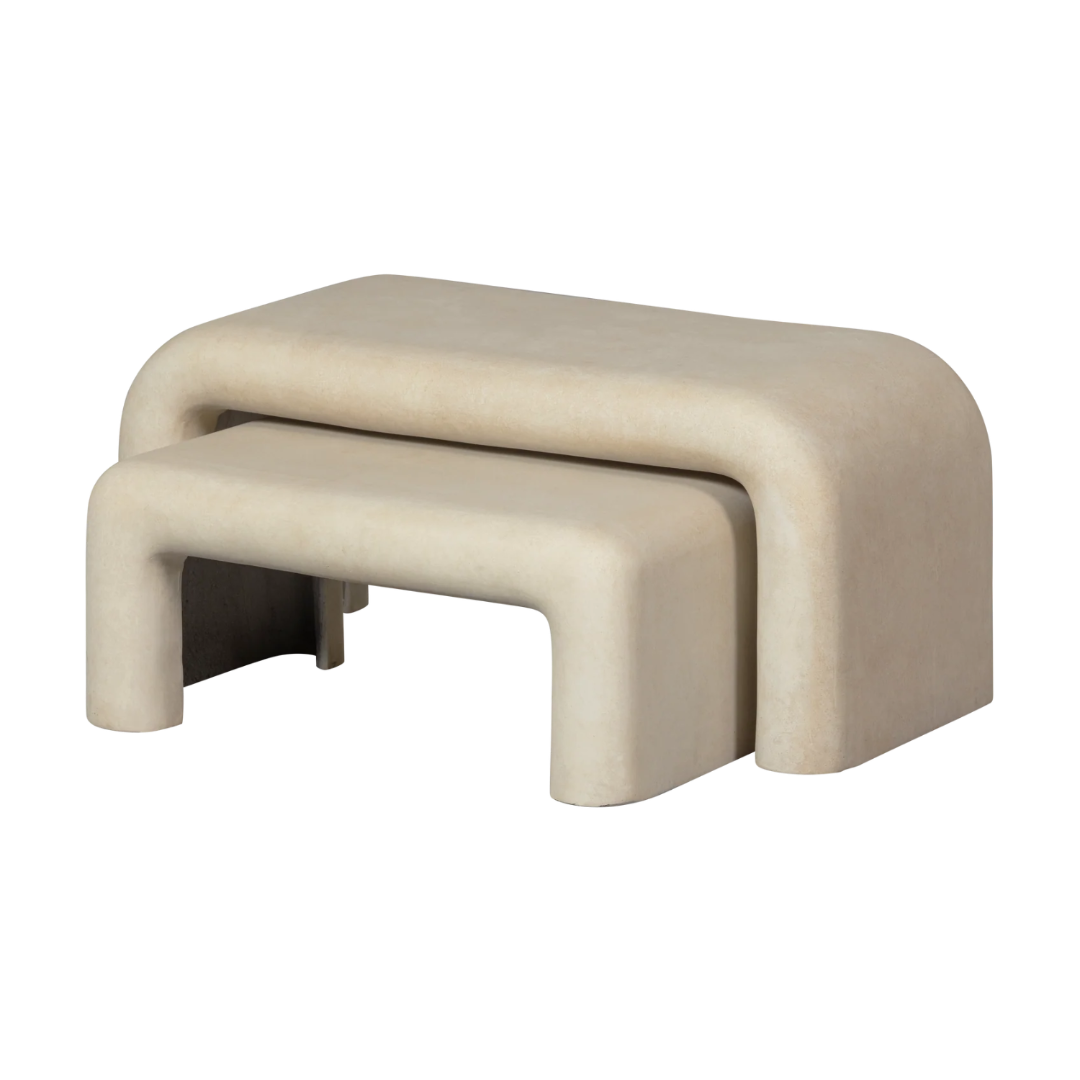 2er-Set Couchtisch Stani | natur