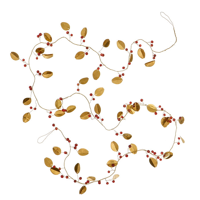 Girlande 180cm | golden leaf & berries