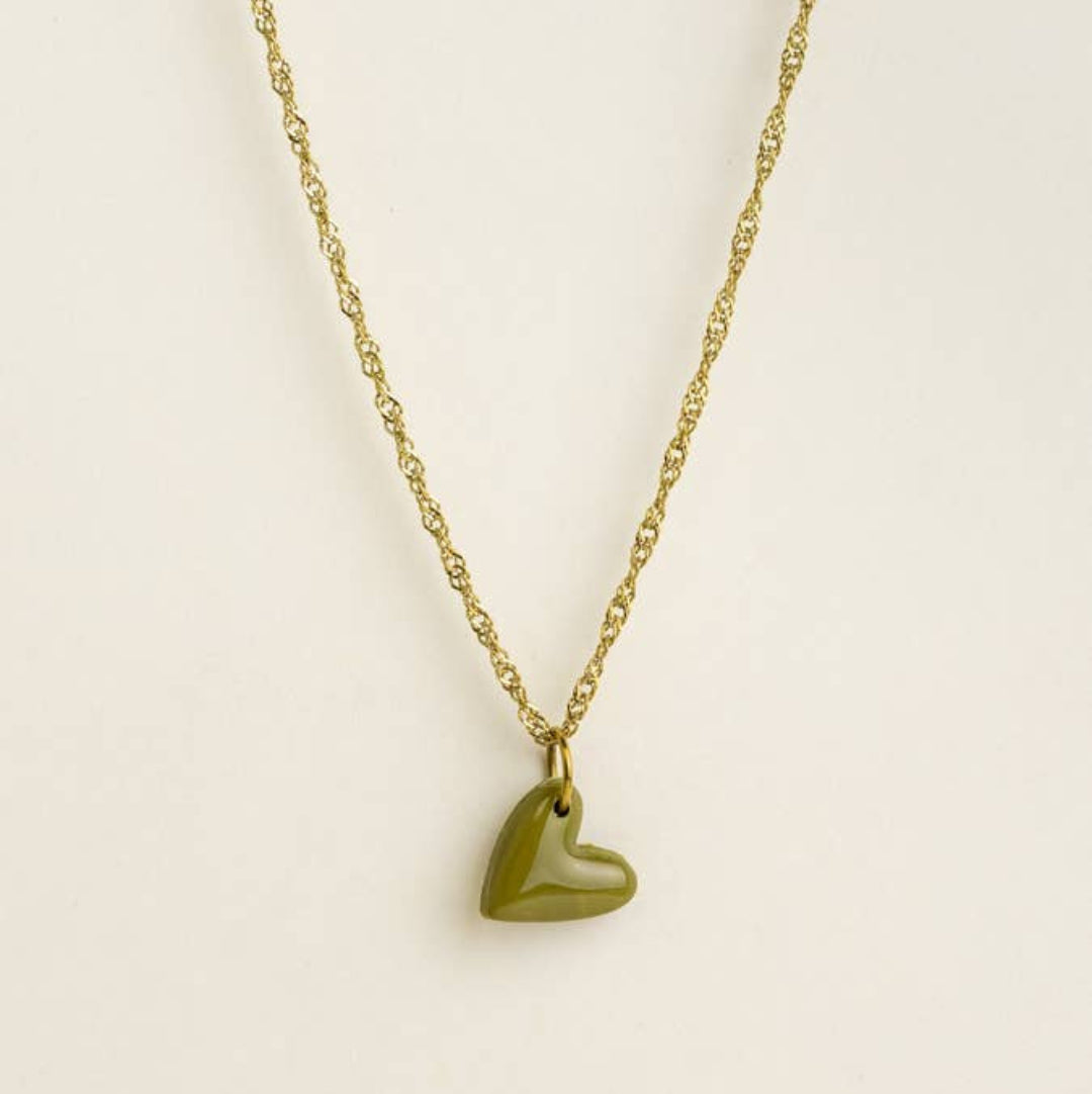 Collier Jolie | Cœur mousse