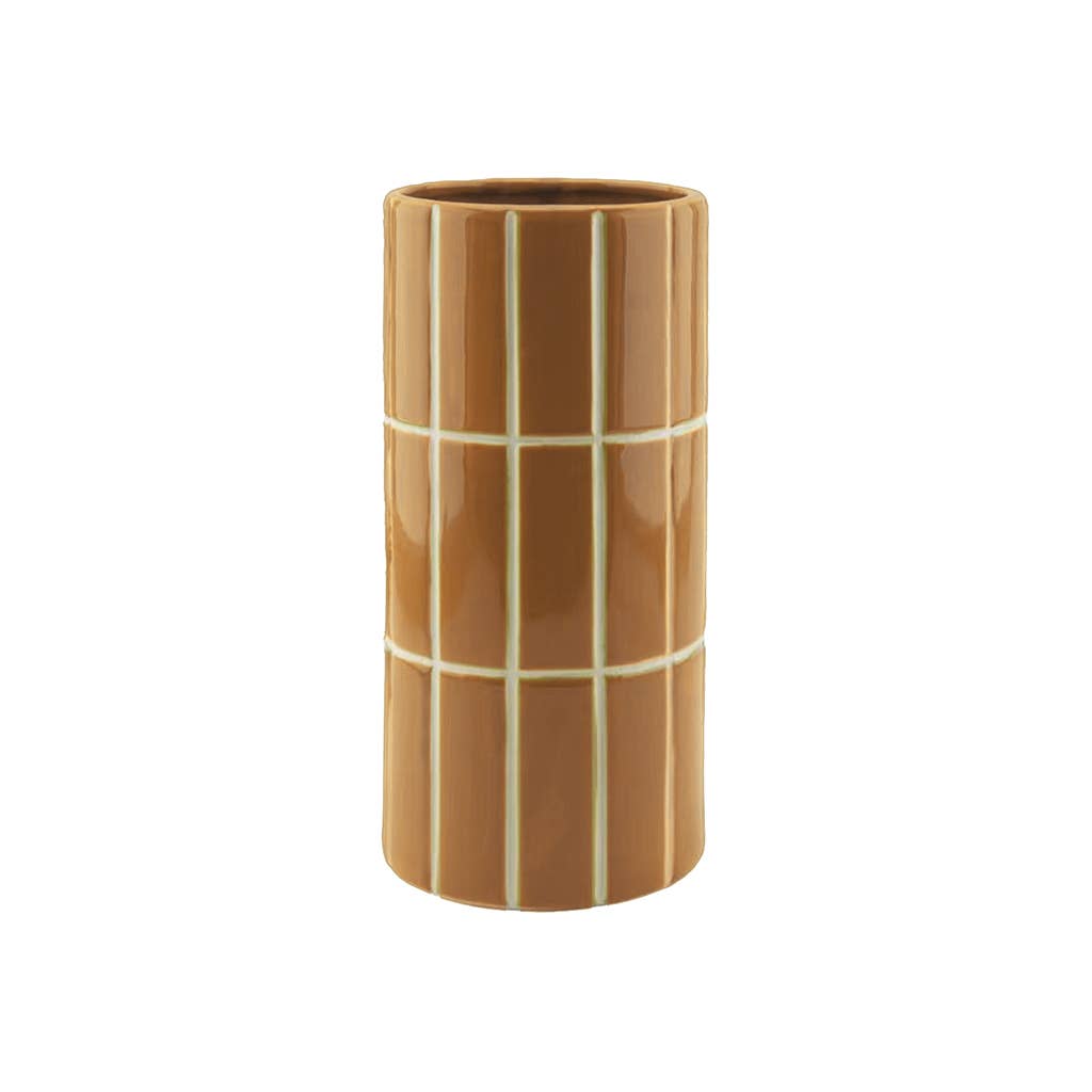 Tile vase | ochre