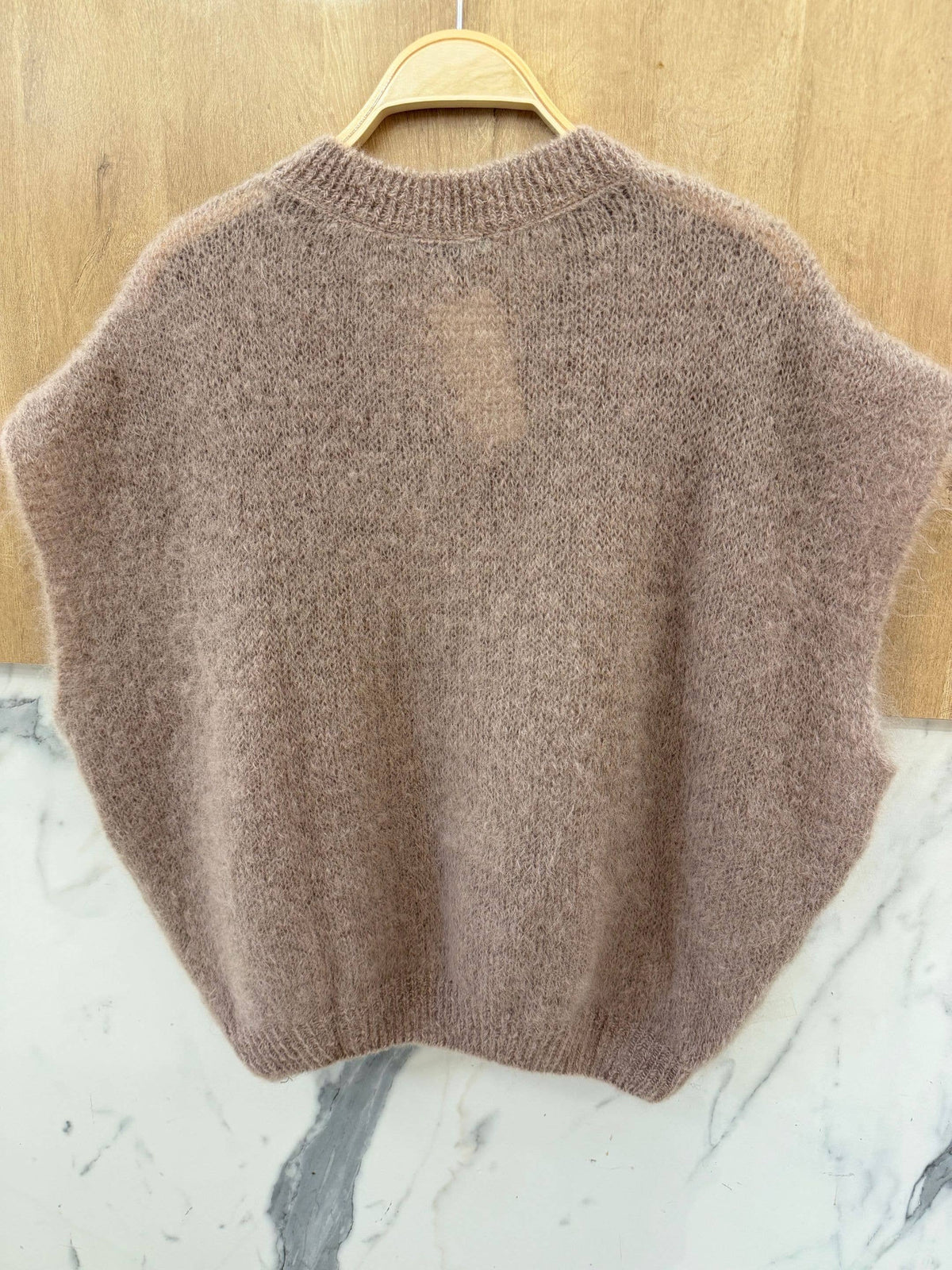 Pullunder aus Mohair | taupe