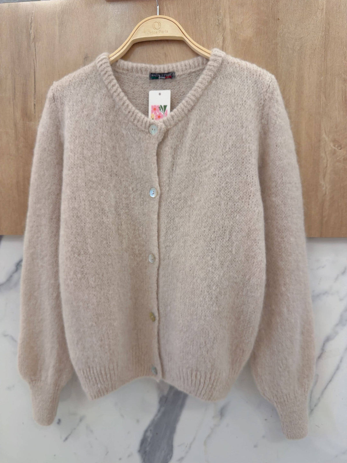 Cardigan  aus Mohair | beige