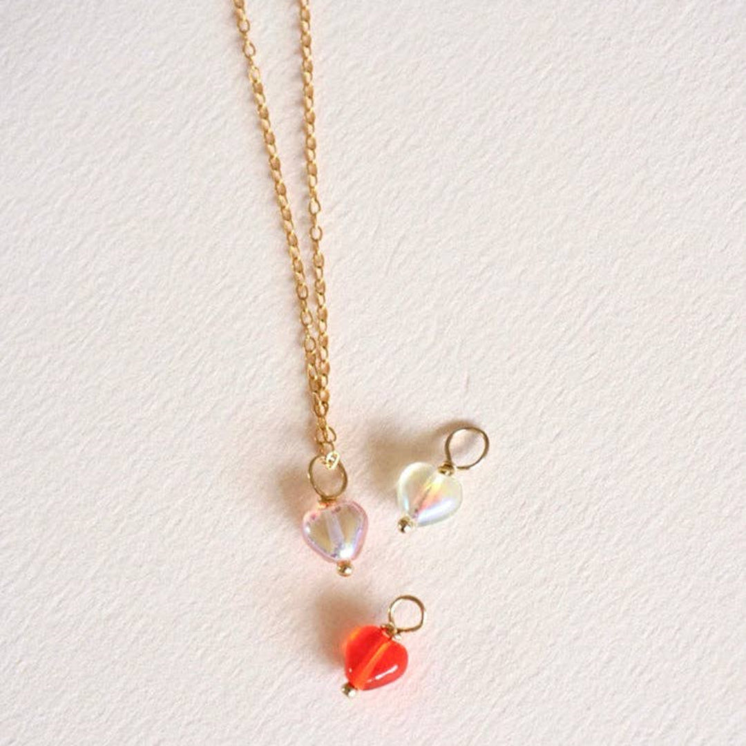 Collier Petit Cœur | mini charms variés